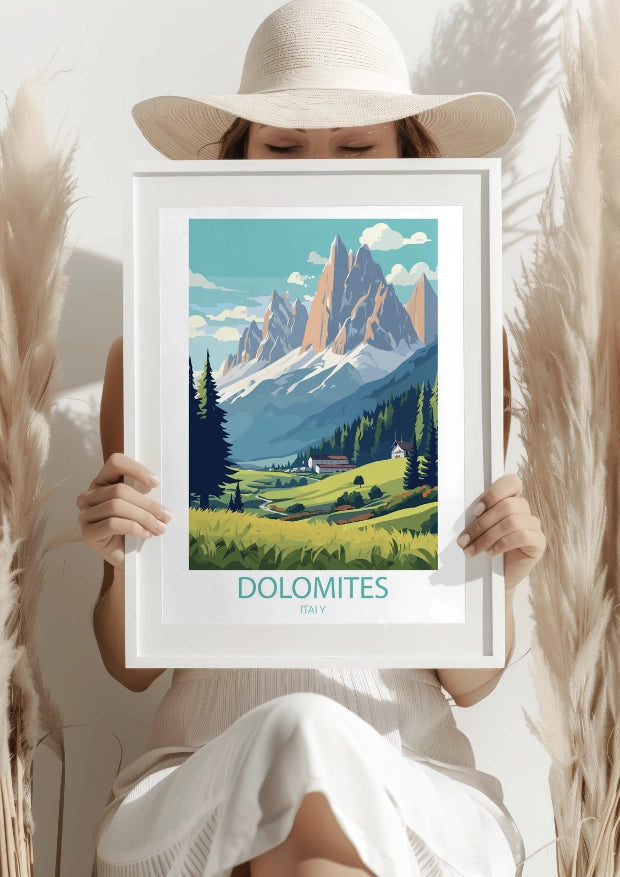 Dolomity Włoski Krajobraz Plakat