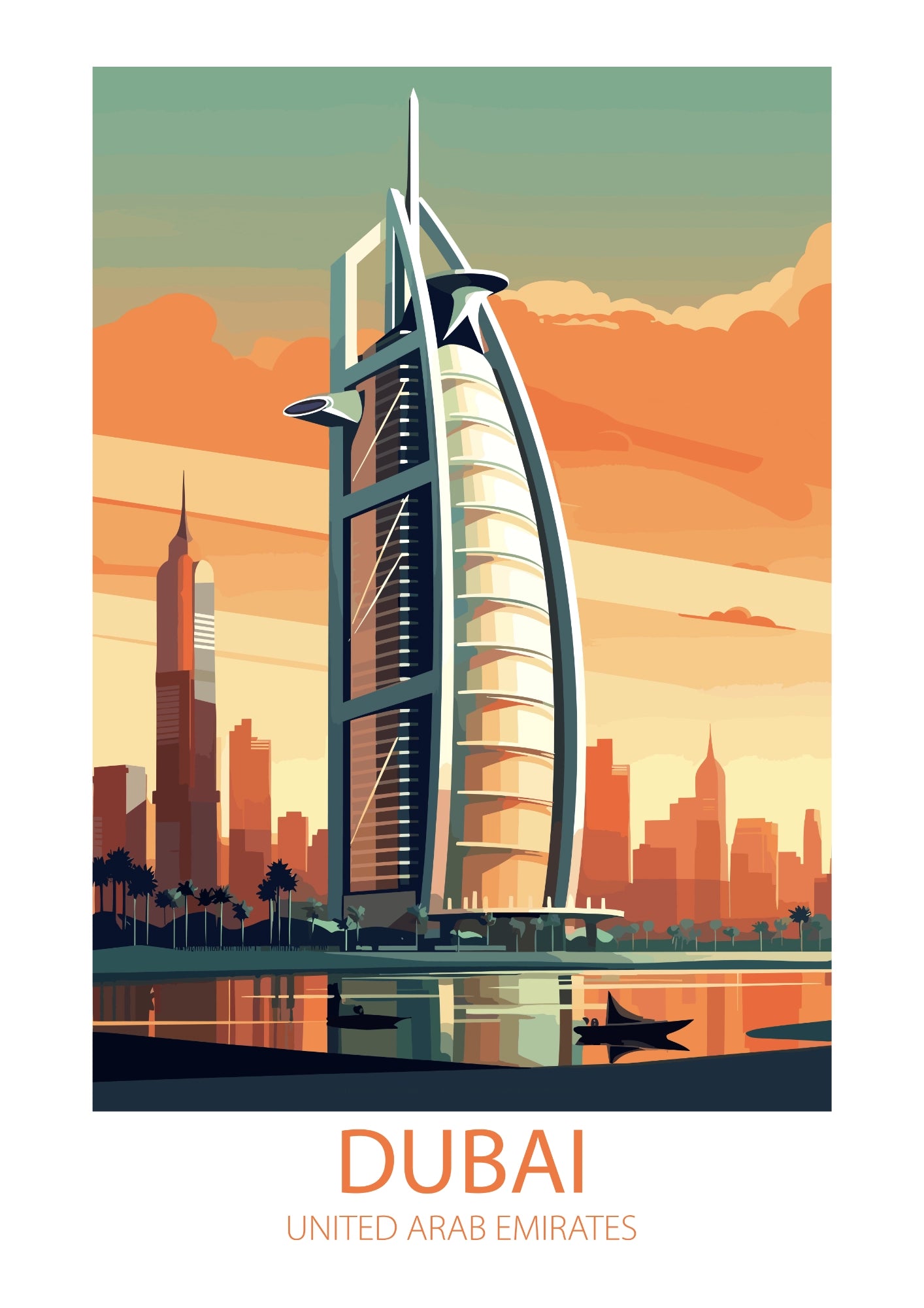 Burj Al Arab w Zmierzchu Plakat