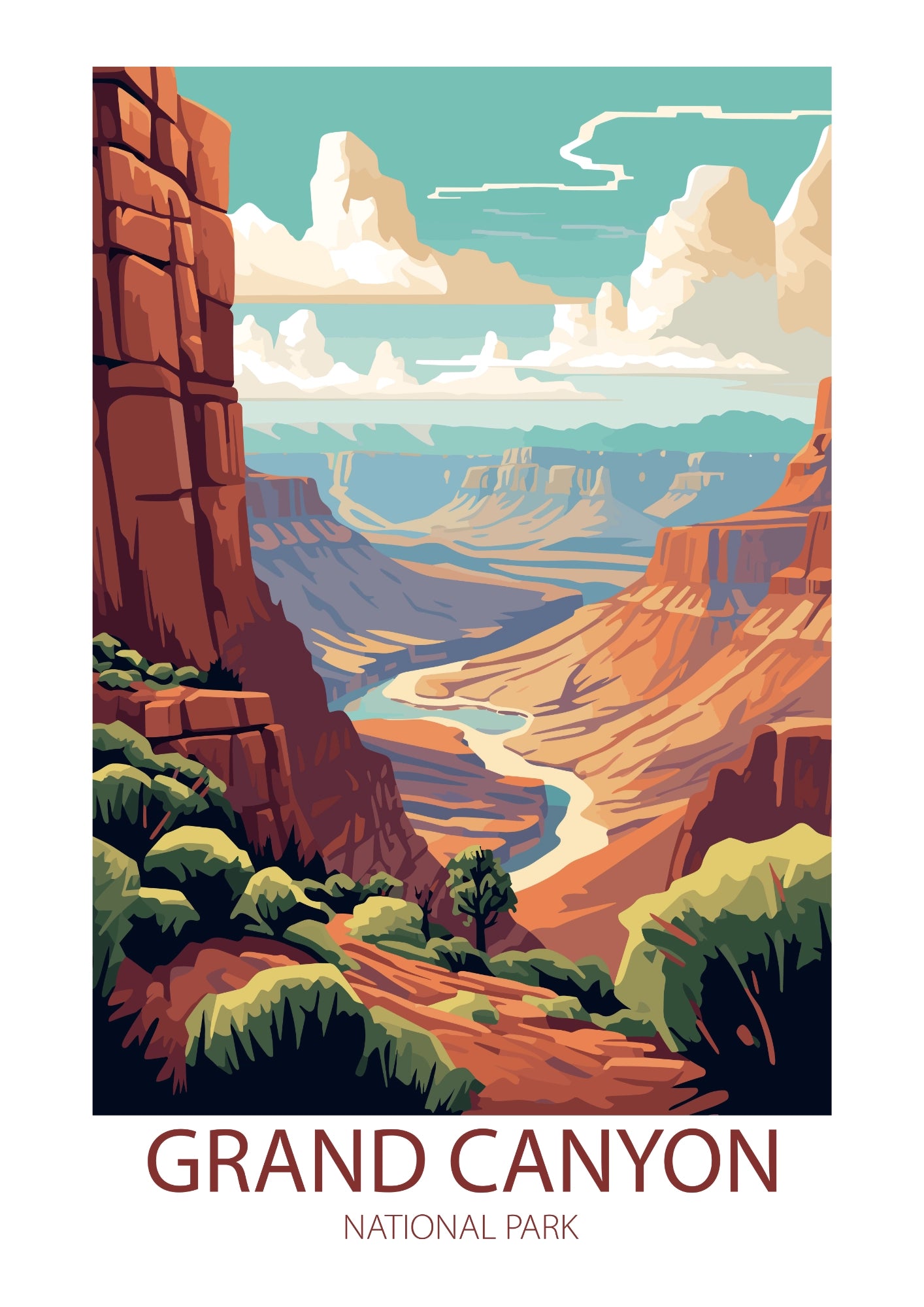 Widok na Grand Canyon National Park Plakat