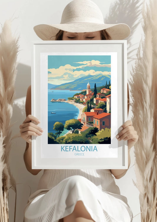 Malownicza Kefalonia nad Błękitnym Morzem Plakat