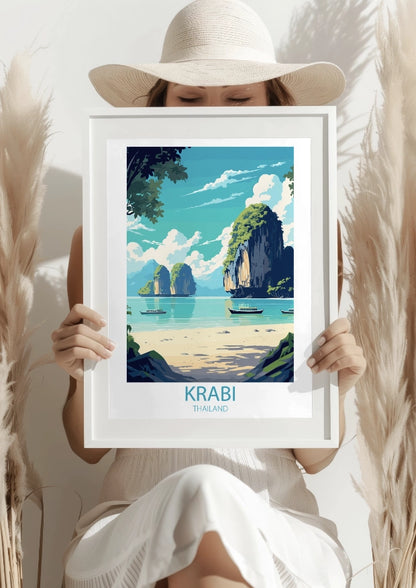 Egzotyczne Wybrzeże Krabi w Tajlandii Plakat