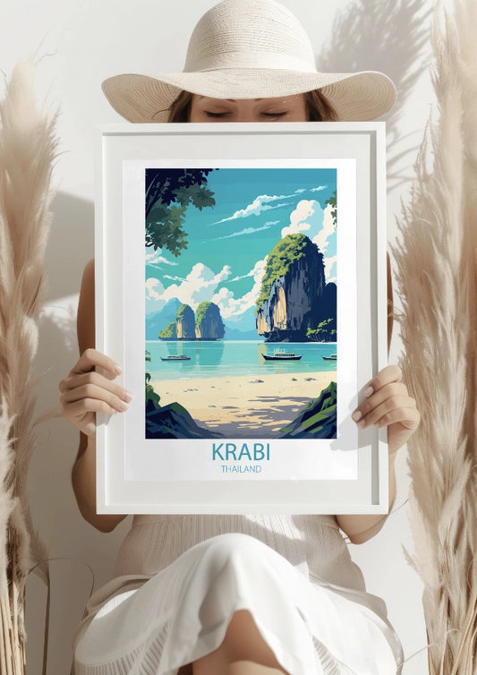 Egzotyczne Wybrzeże Krabi w Tajlandii Plakat