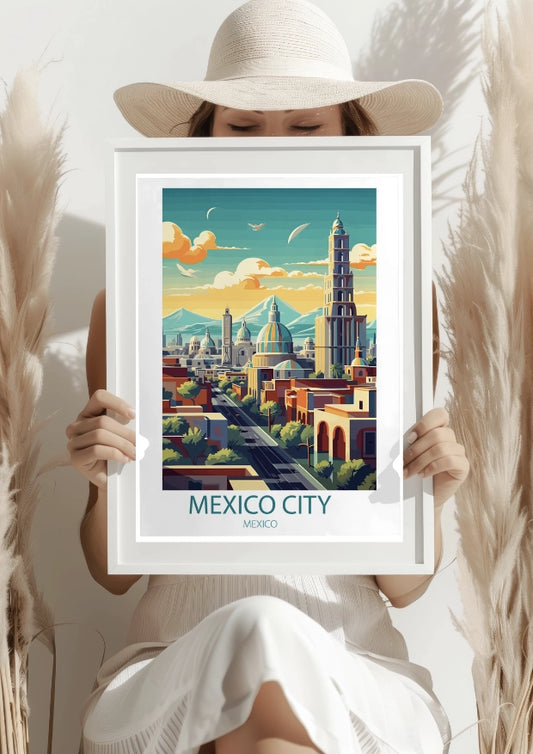 Mexico City Kulturalne Słońce Plakat