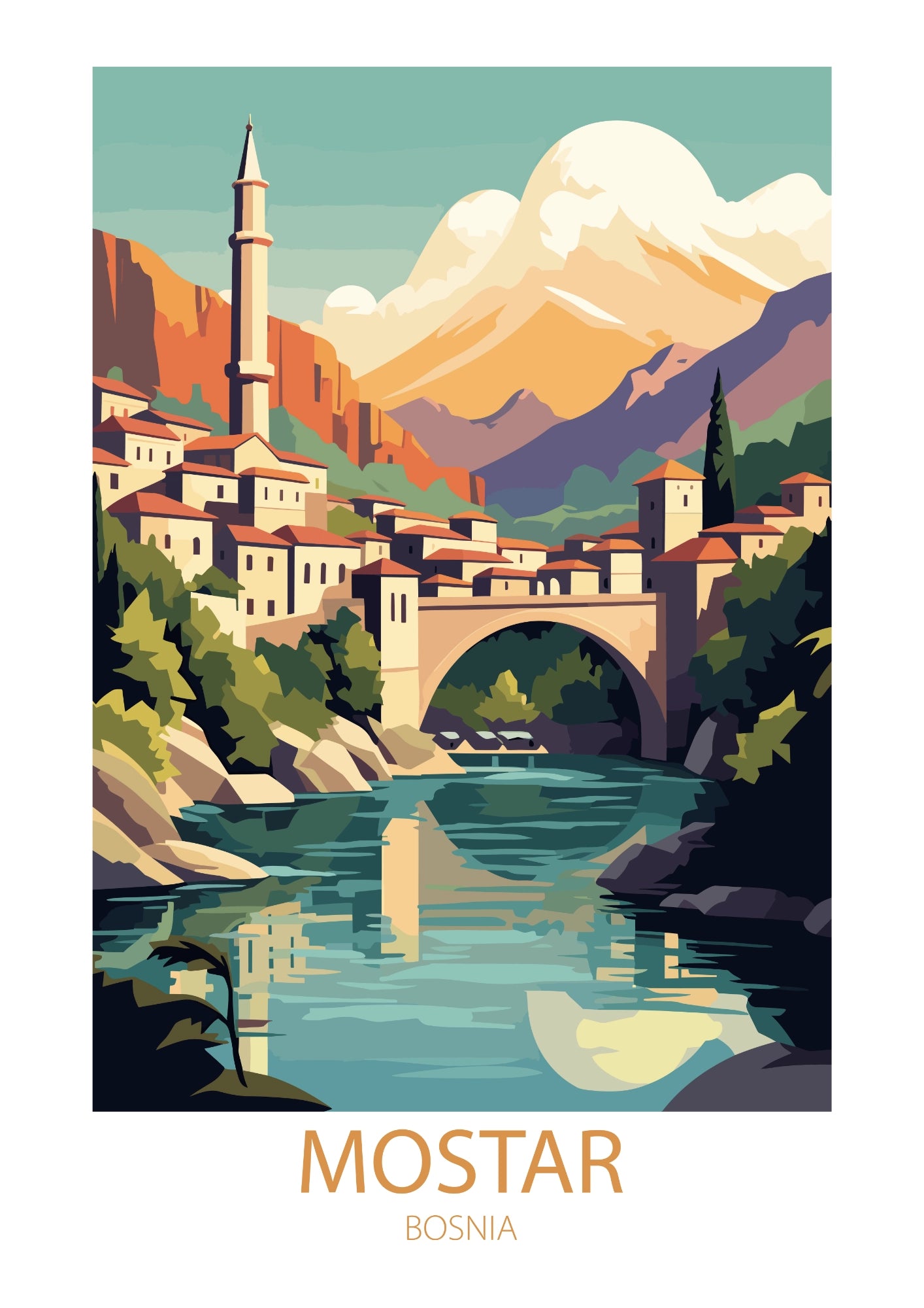 Mostar Złote Góry Plakat