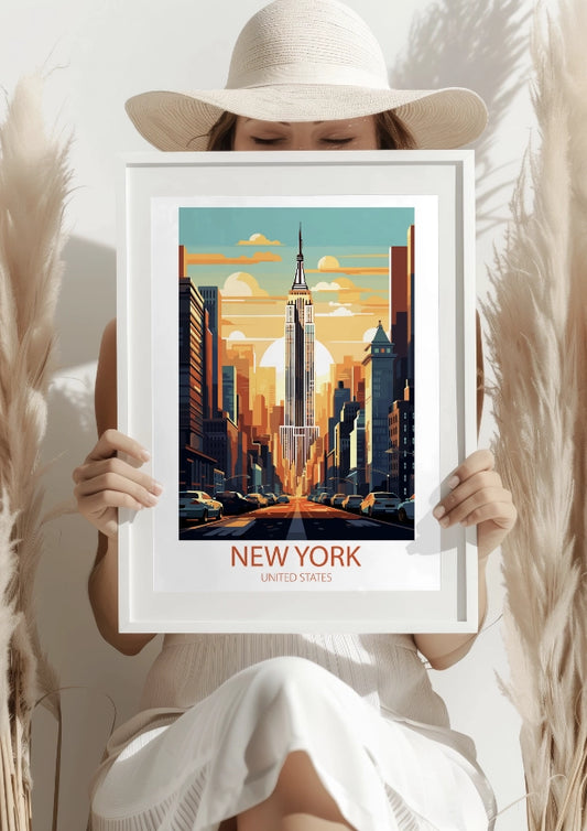 New York Empire State Sunrise Plakat
