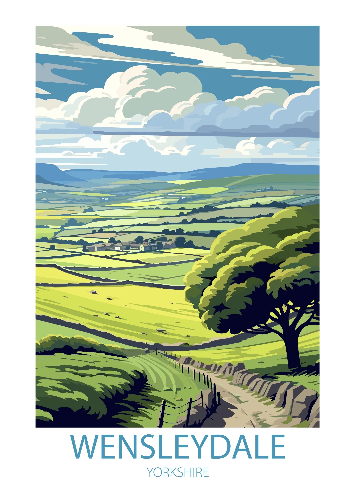 Malownicze Wensleydale w Yorkshire Plakat