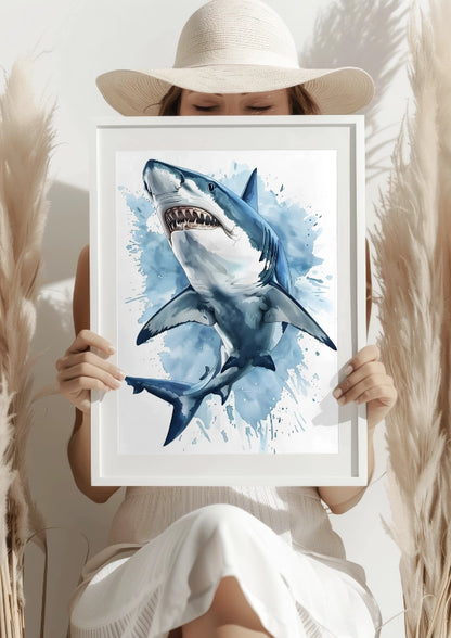 Dynamiczny Rekin Oceaniczny Plakat