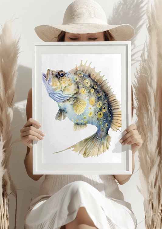 Egzotyczna Ryba Akwarelowa Plakat