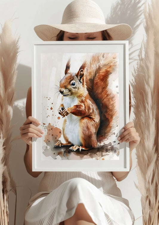 Wiewiórka w Jesiennym Lesie Plakat