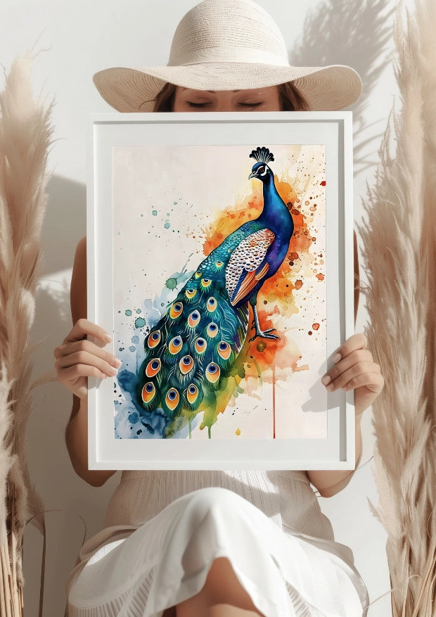 Kolorowy Paw Plakat