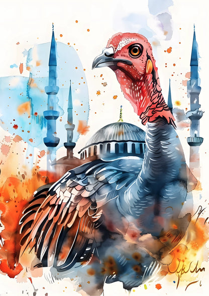 Indyk w Tureckim Krajobrazie Plakat
