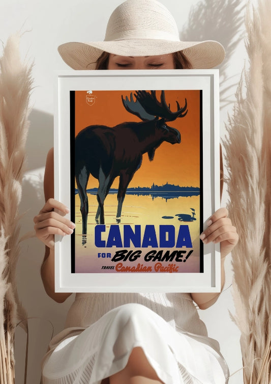 Canada Big Game Vintage Travel Plakat