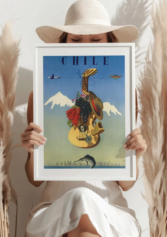 Chile Górska Natura i Kultura Plakat