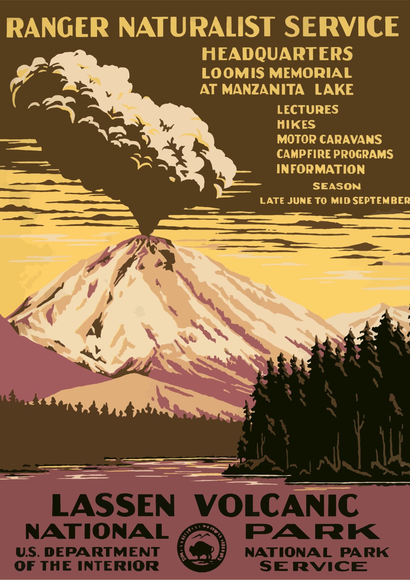 Lassen Volcanic National Park – Siła Natury w Kalifornijskim Parku Plakat