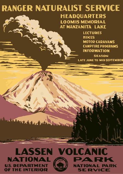 Lassen Volcanic National Park – Siła Natury w Kalifornijskim Parku Plakat