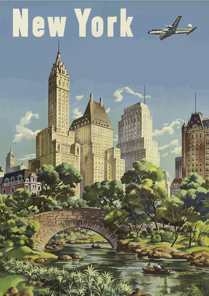 New York Central Park i Skyline Plakat