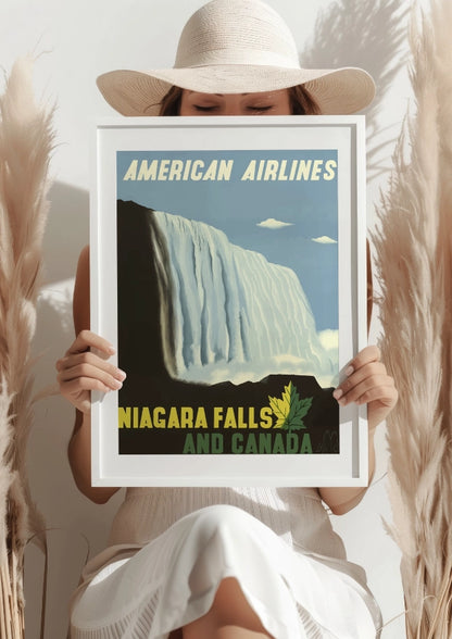 Niagara Falls and Canada American Airlines Plakat