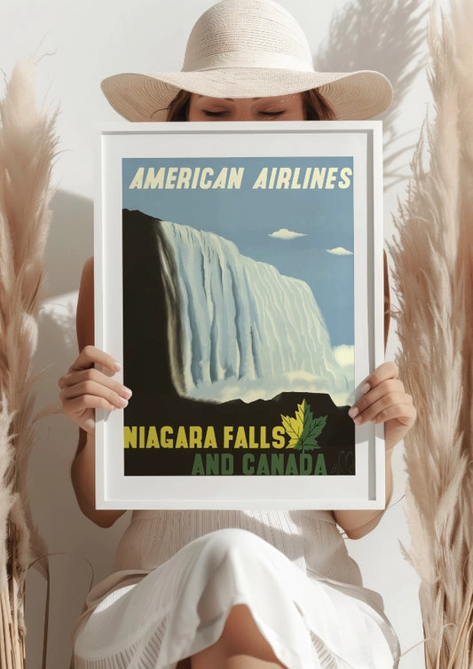 Niagara Falls and Canada American Airlines Plakat