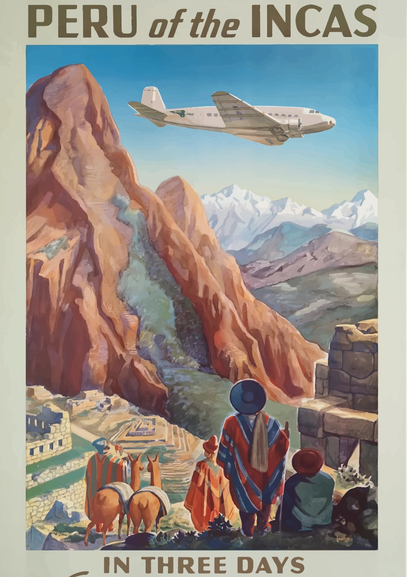 Peru of the Incas Wyprawa w Trzy Dni Plakat