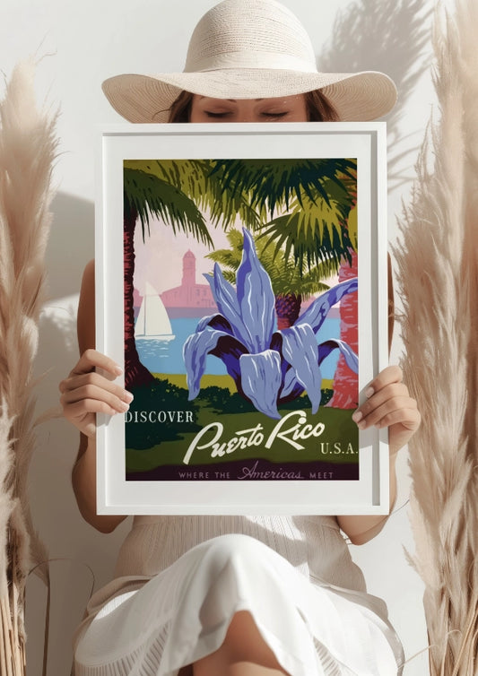 Discover Puerto Rico U.S.A. Tropikalny Raj Plakat