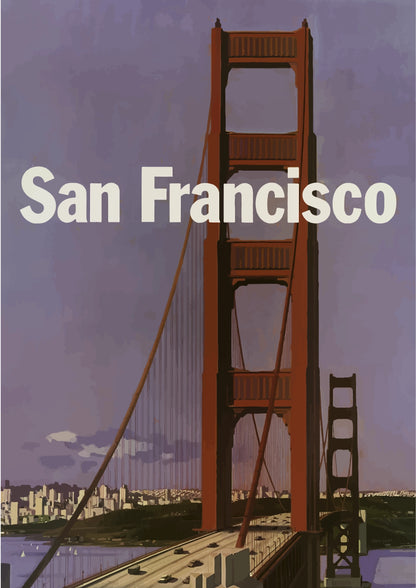 San Francisco Golden Gate Bridge Ikoniczny Plakat