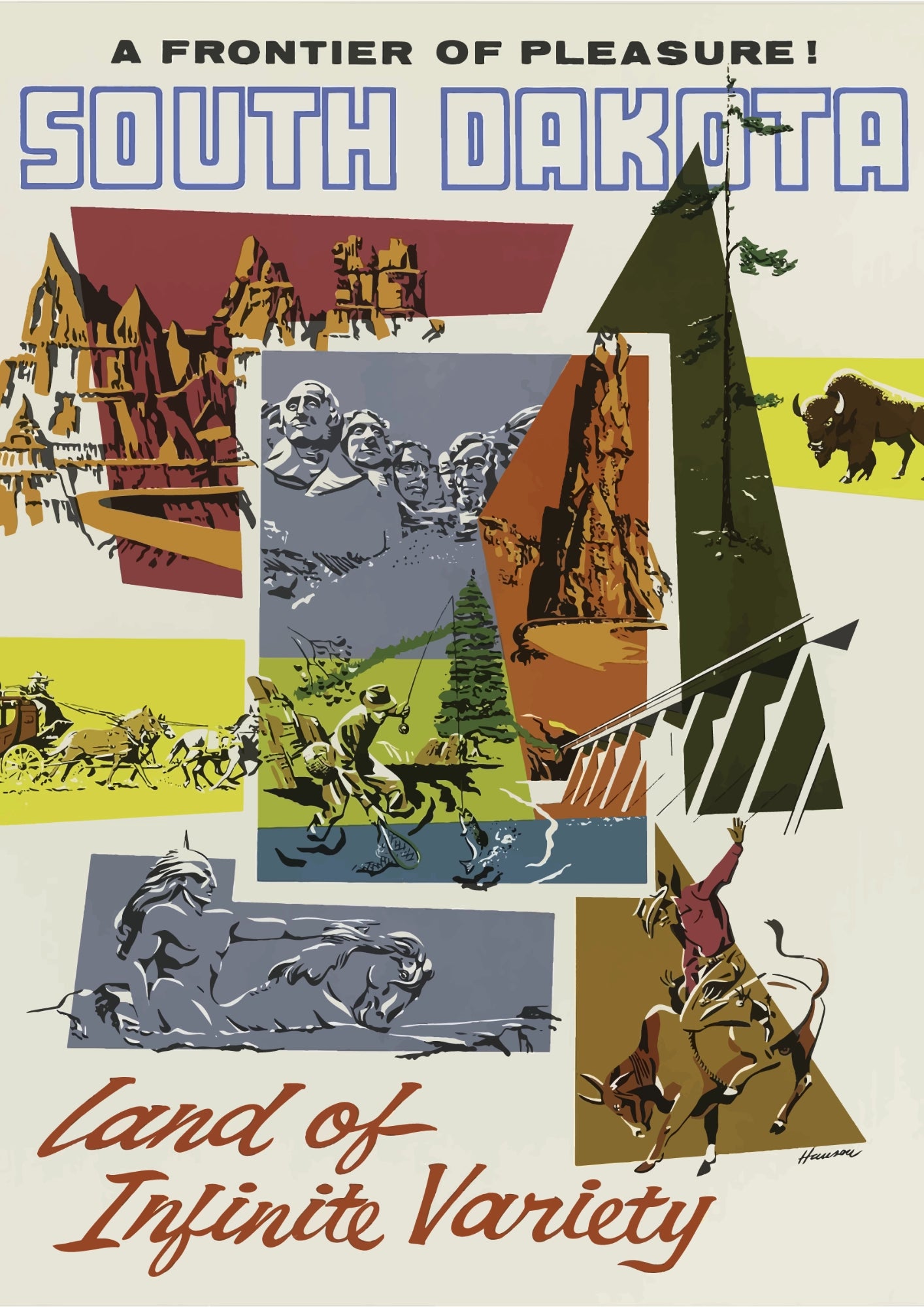 South Dakota Land of Infinite Variety Plakat