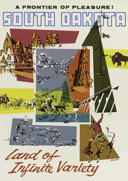 South Dakota Land of Infinite Variety Plakat
