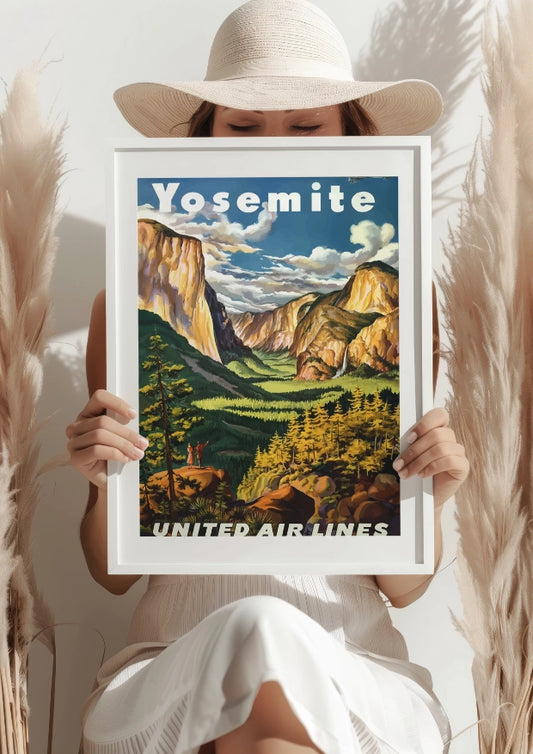 Yosemite Dolina i Góry Natury Plakat