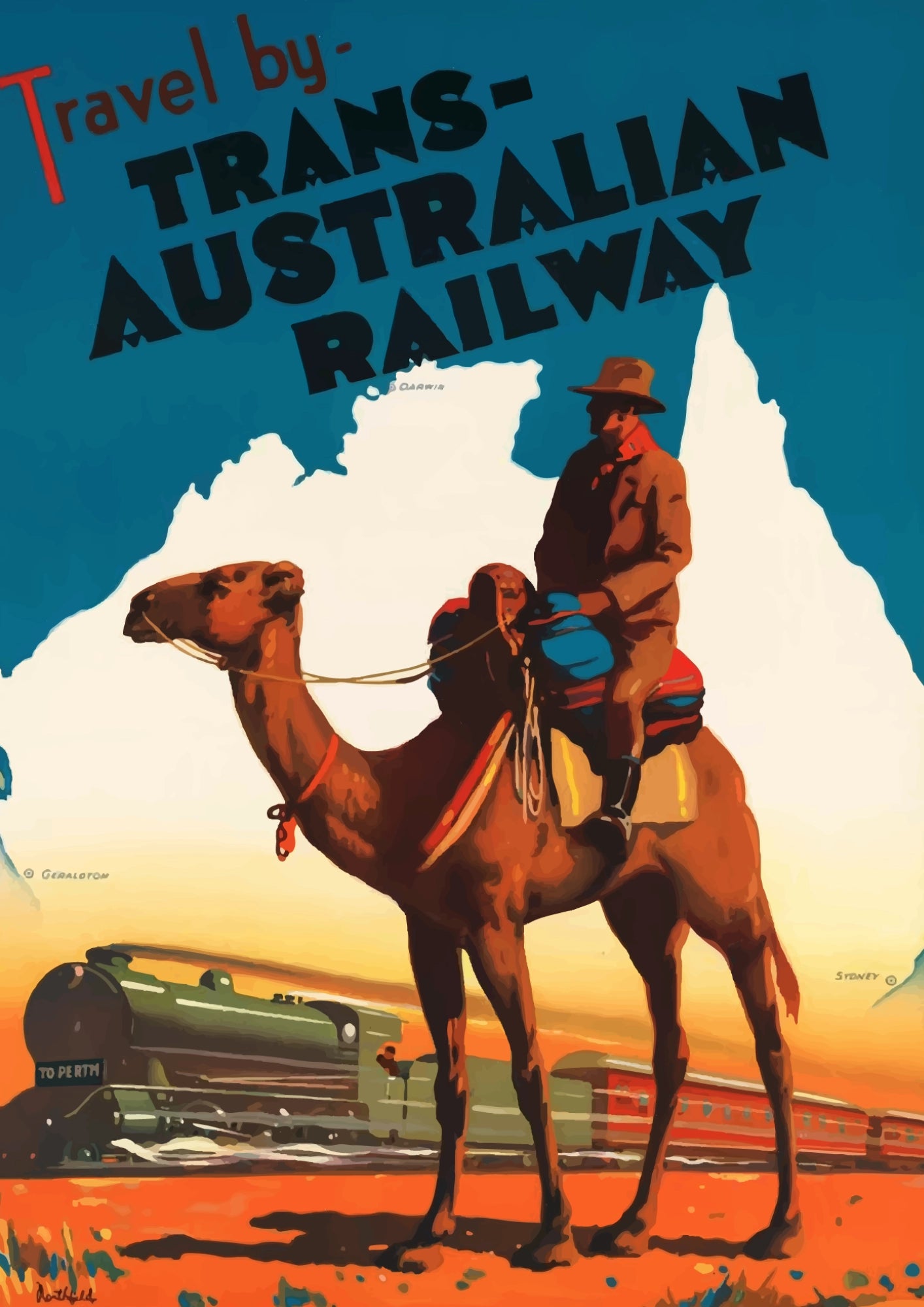 Podróż Koleją Transaustralijską i Przygoda na Wielkim Pustkowiu Plakat