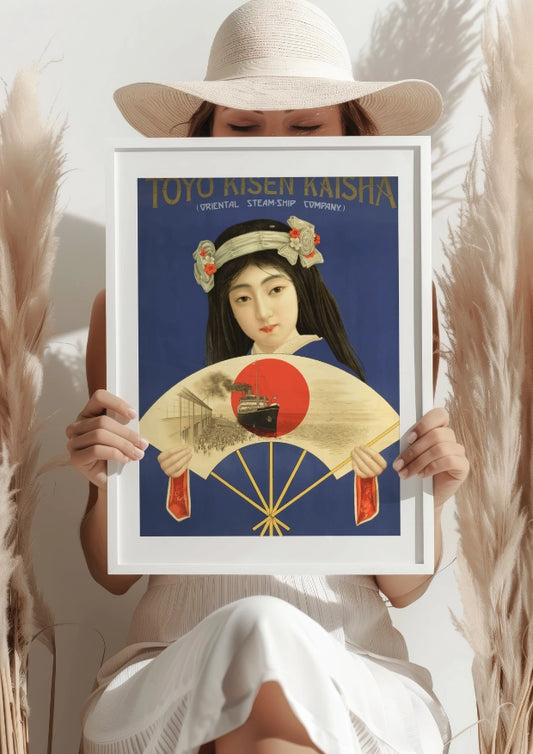 Orientalna Piękność i Japoński Statek – Toyo Kisen Kaisha Plakat