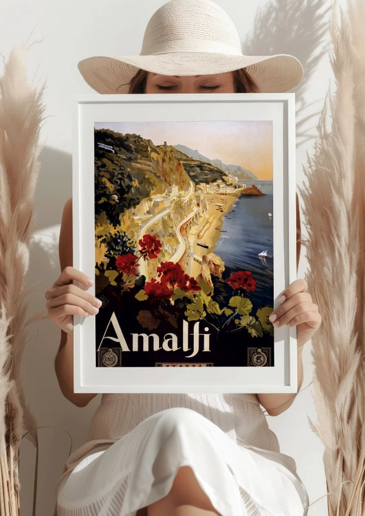 Amalfi Widok na Wybrzeże Plakat