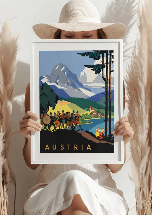 Austria Alpejski Festiwal Plakat