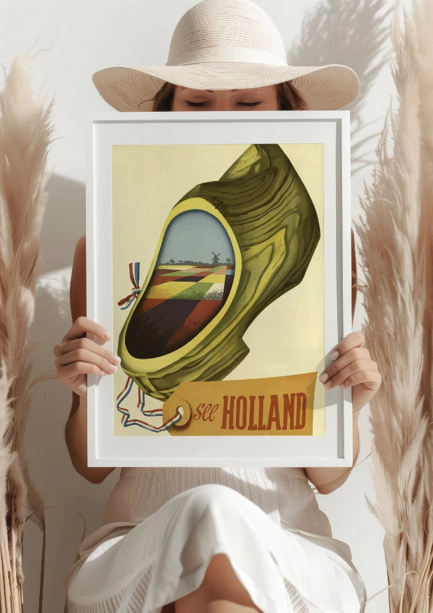 Holenderski Klomp z Polami Tulipanów Plakat