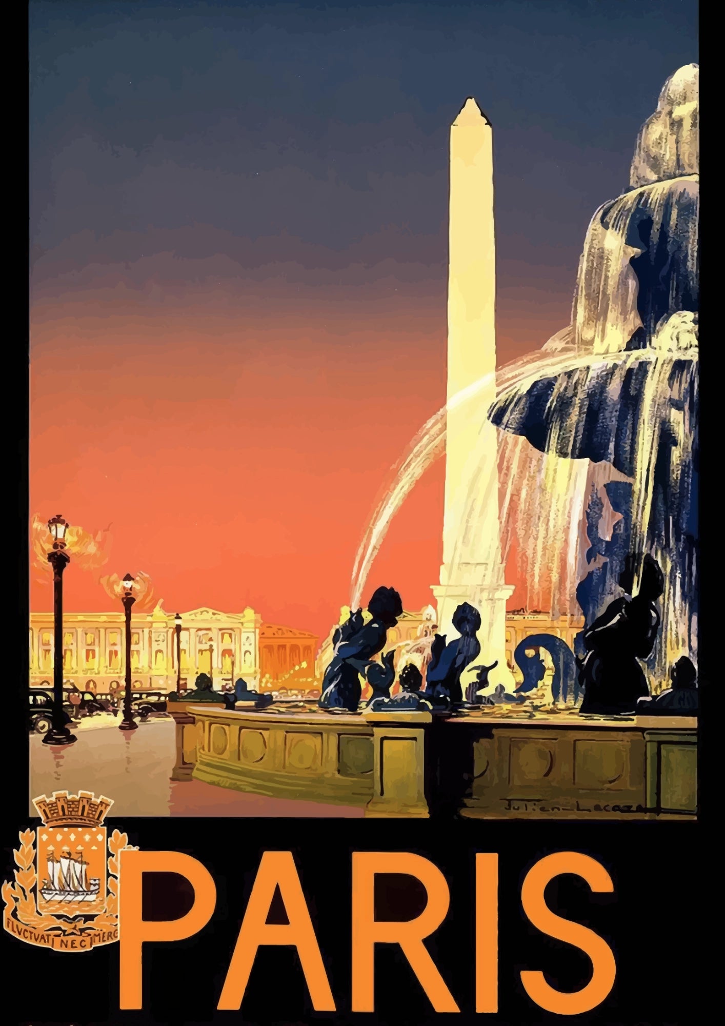 Paris Place de la Concorde Plakat