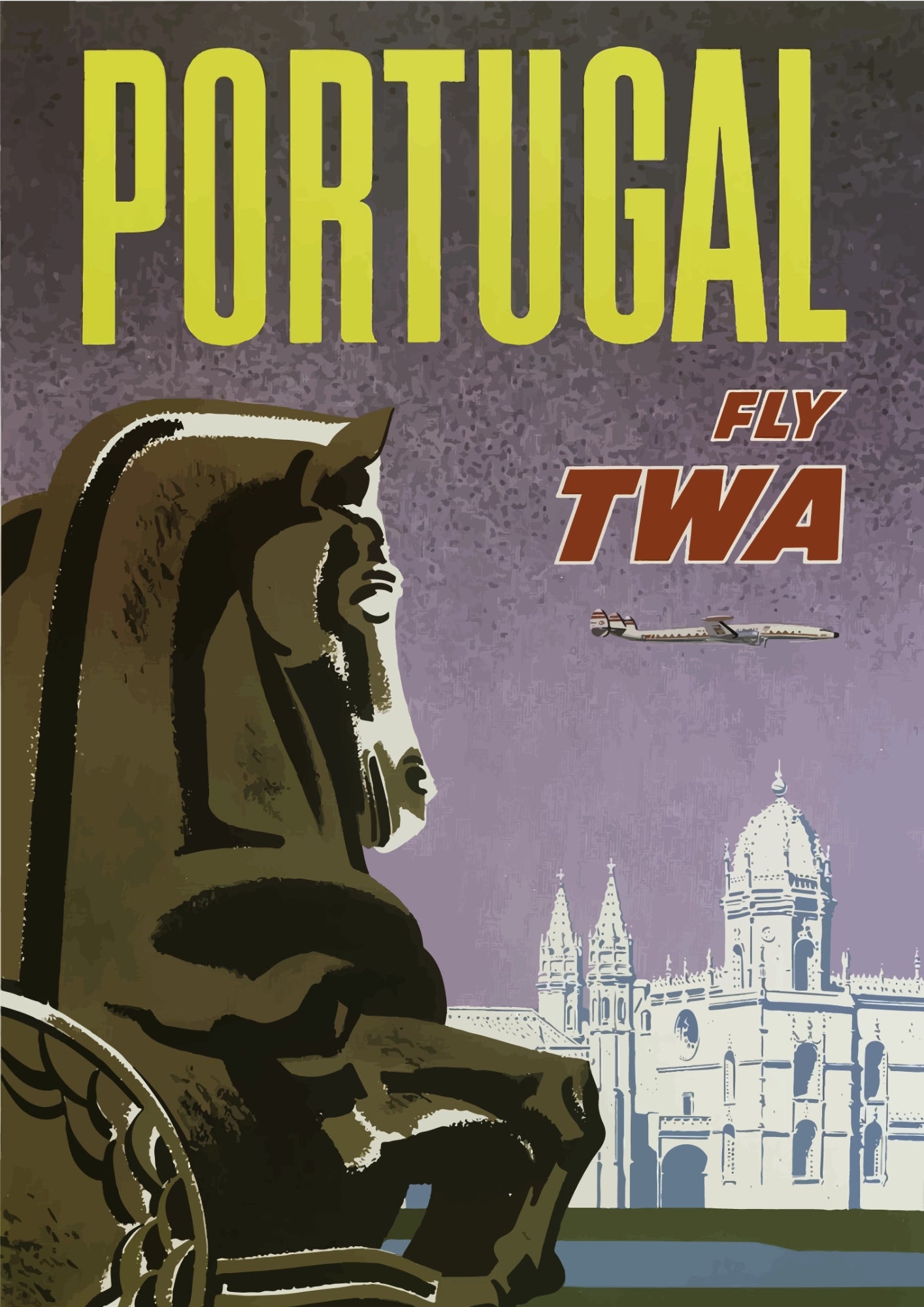 Portugal TWA Travel Plakat