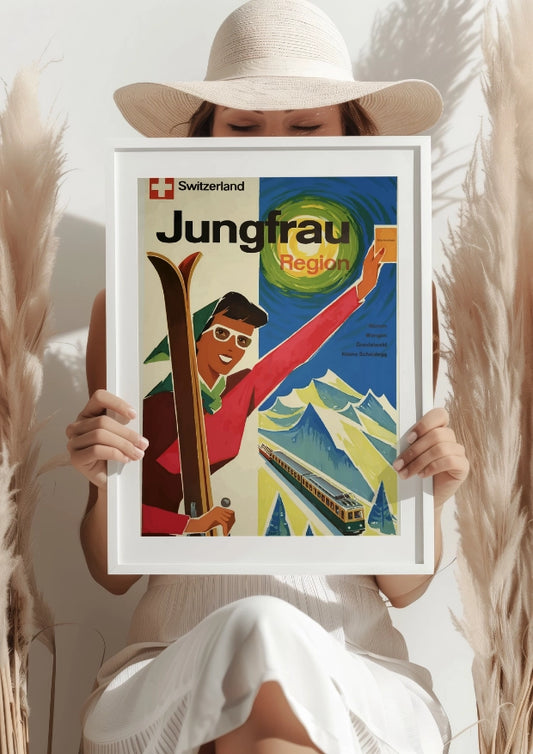 Jungfrau Region Szwajcarska Przygoda Plakat