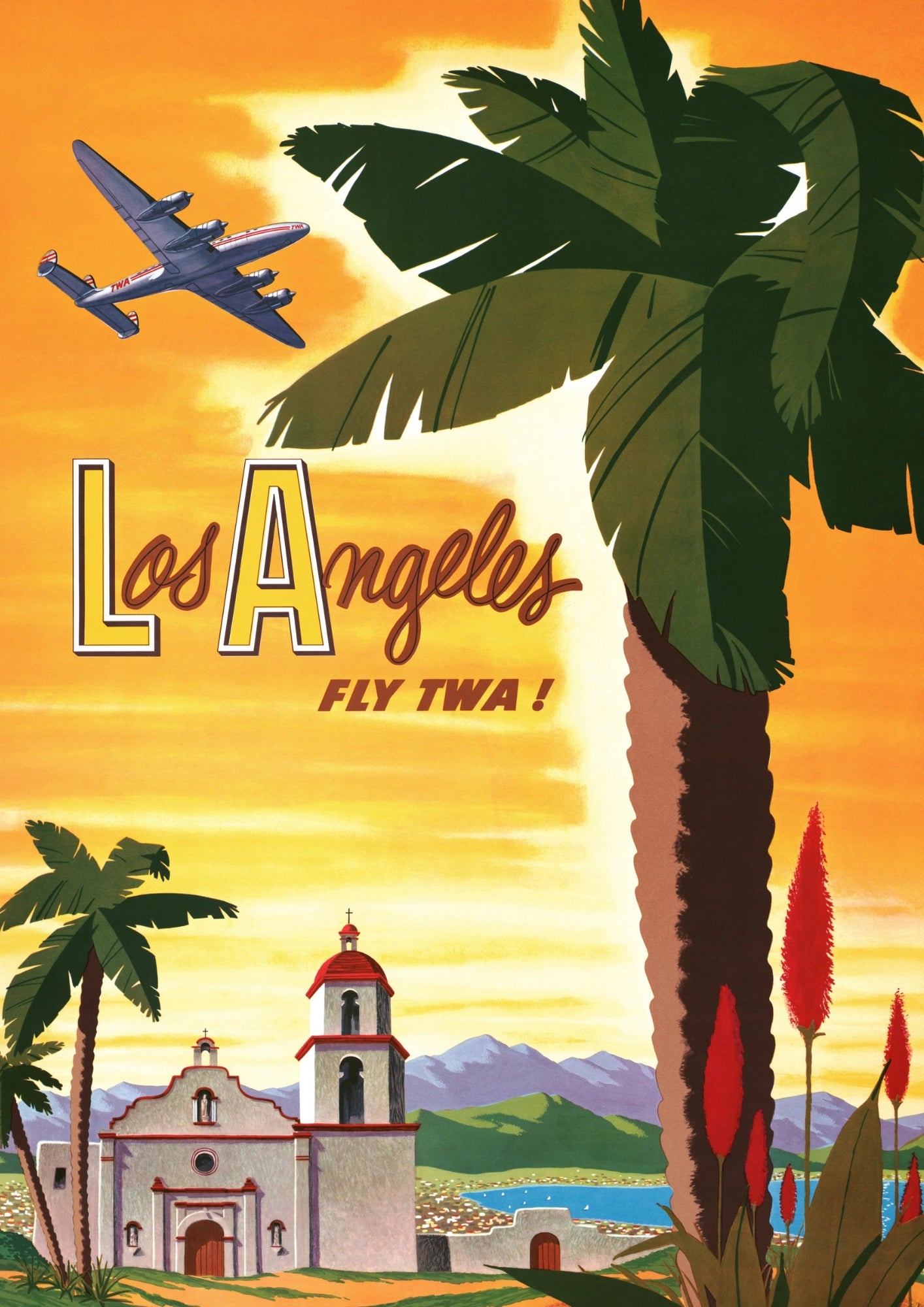 Los Angeles Fly TWA Plakat