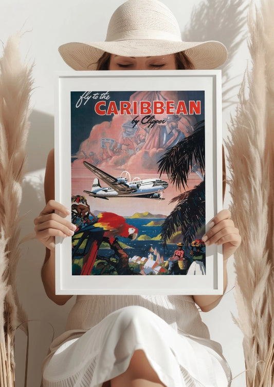 Fly to the Caribbean by Clipper Plakat