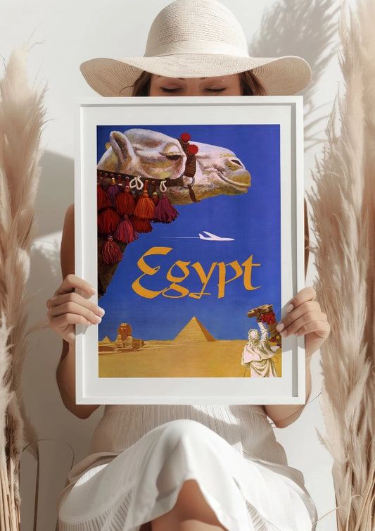 Camel and Pyramids Egypt Plakat