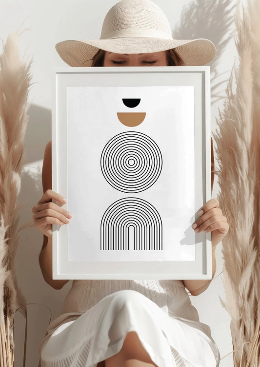 Geometryczne Formy Minimalistyczne Plakat