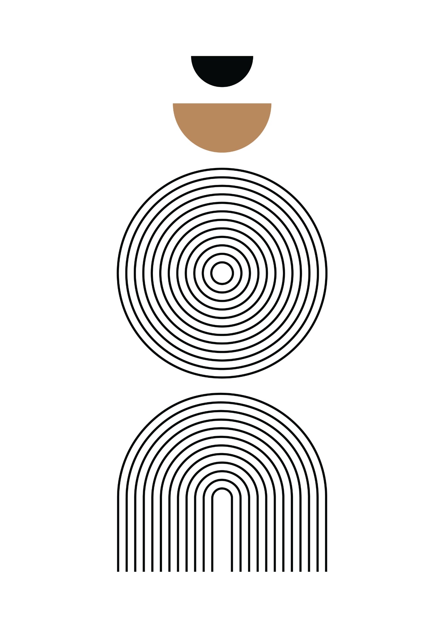 Geometryczne Formy Minimalistyczne Plakat