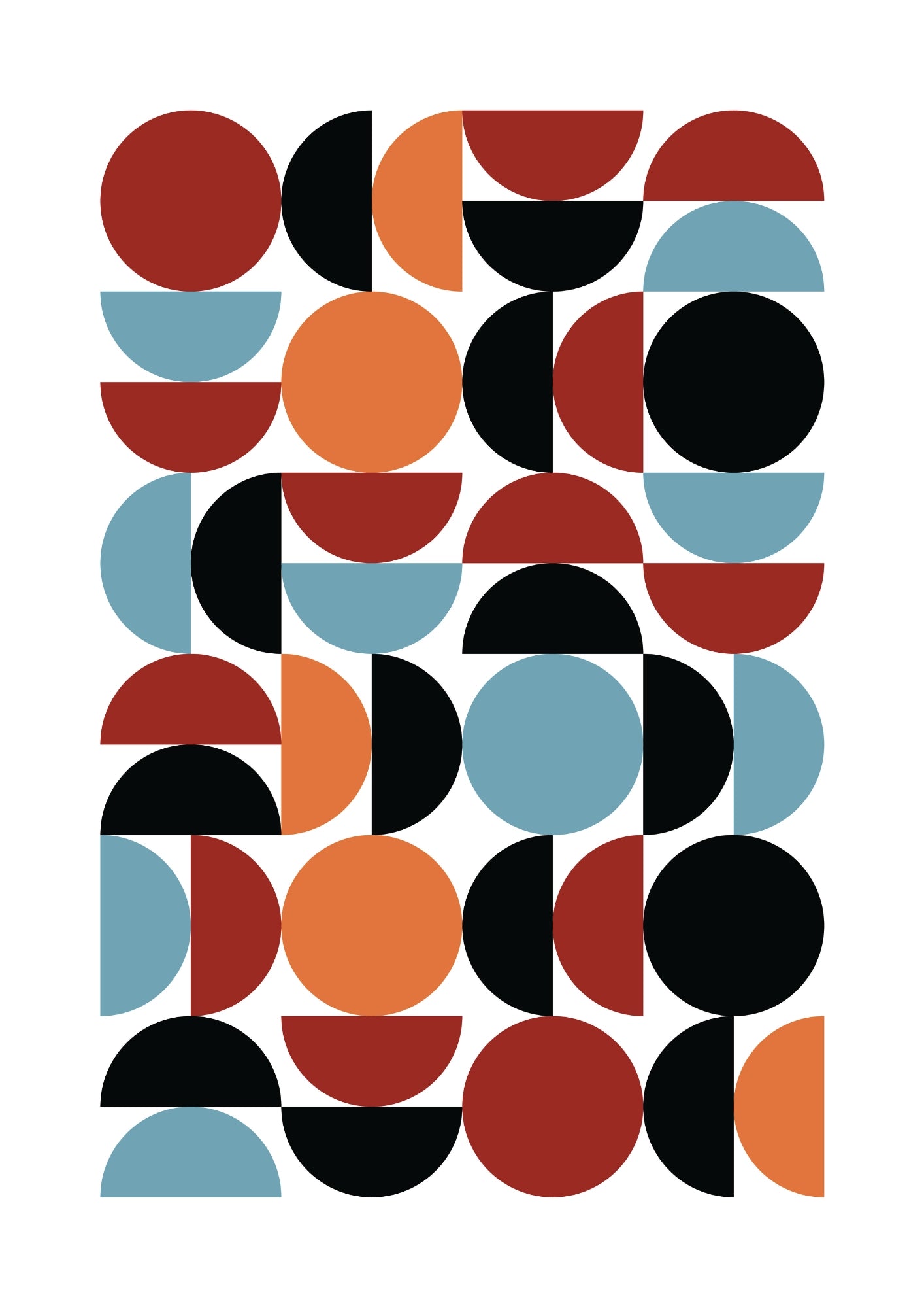 Kolorowa Geometryczna Abstrakcja Plakat
