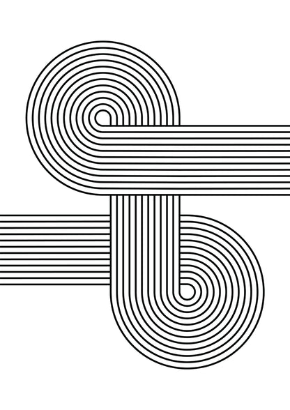 Geometryczne Linie Abstrakcja Minimalistyczny Plakat