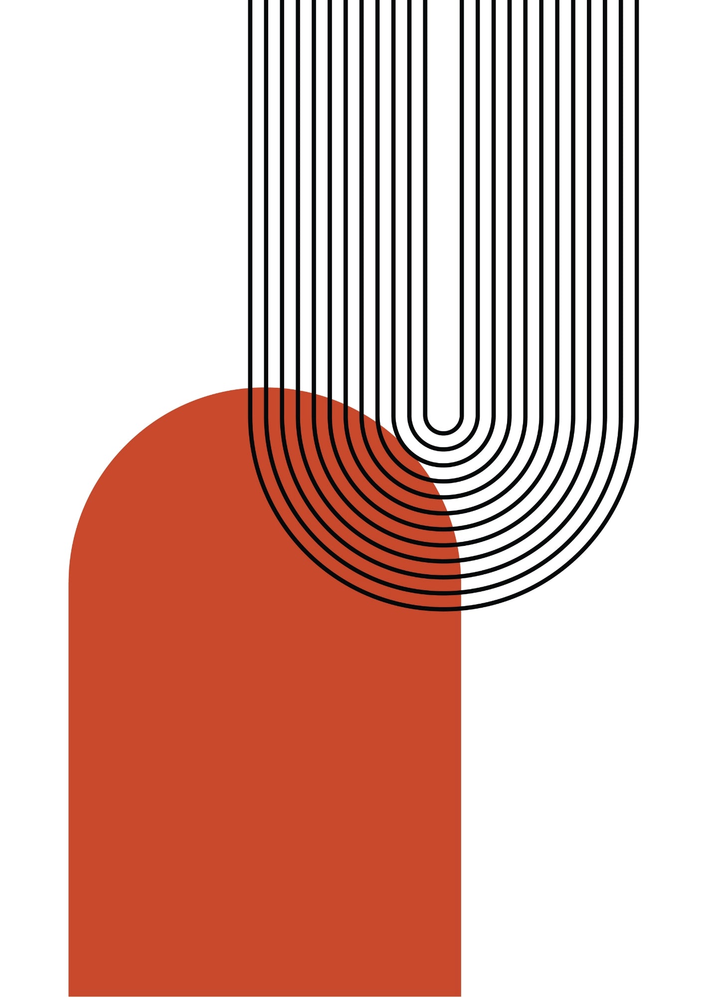 Geometryczne Linie i Kształty Plakat