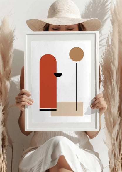 Abstrakcyjne Figury Geometryczne Plakat