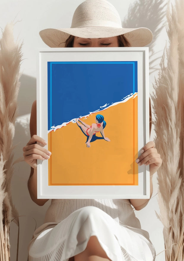 Spokojne Chwile Na Plaży Plakat