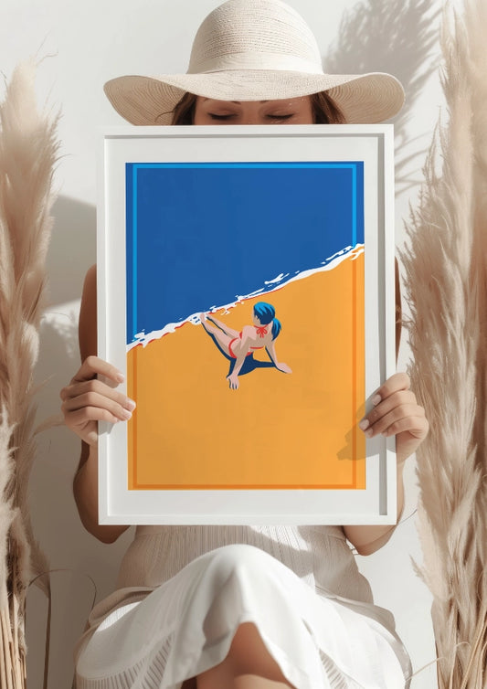 Spokojne Chwile Na Plaży Plakat