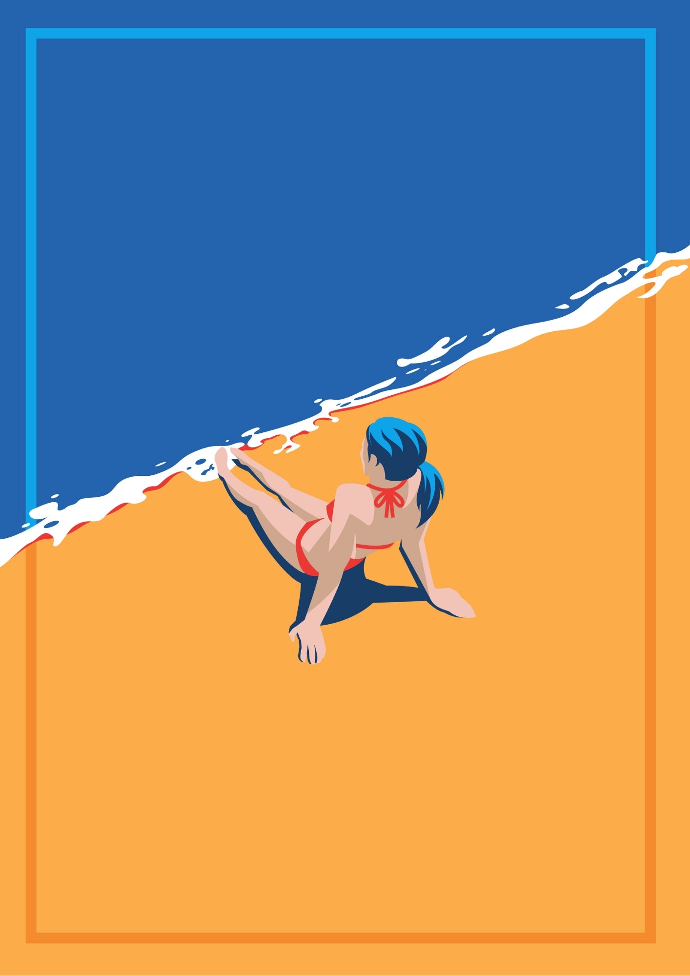 Spokojne Chwile Na Plaży Plakat
