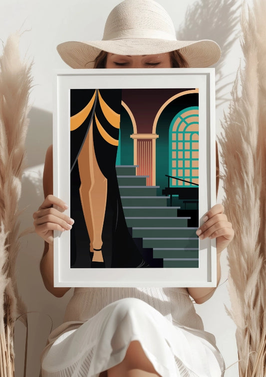Wieczorna Elegancja - Krok w Świat Art Deco - Plakat
