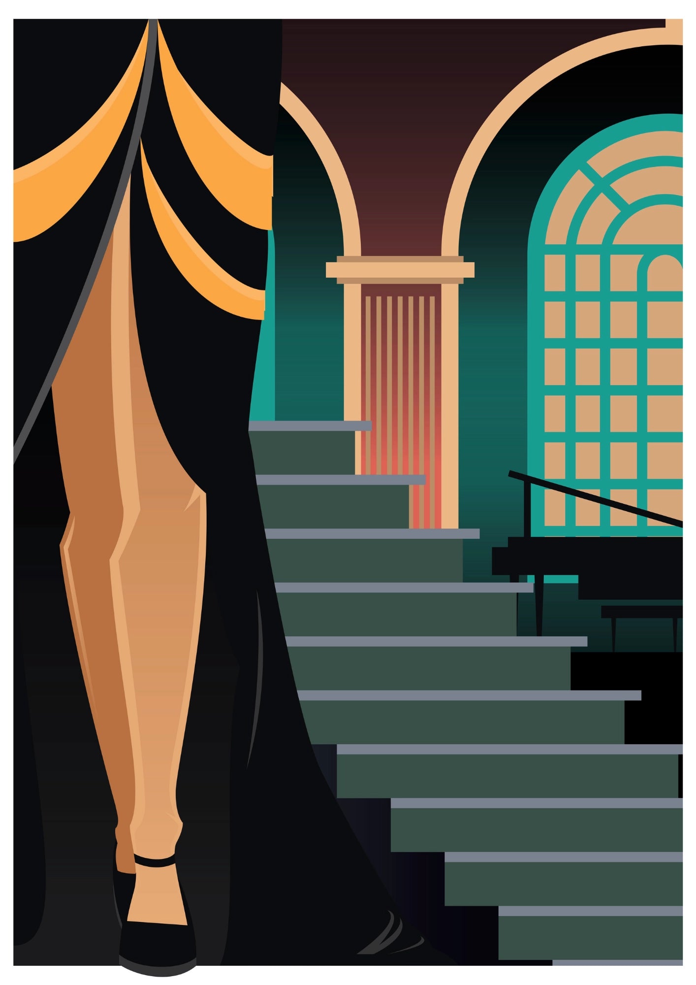 Wieczorna Elegancja - Krok w Świat Art Deco - Plakat